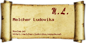 Melcher Ludovika névjegykártya